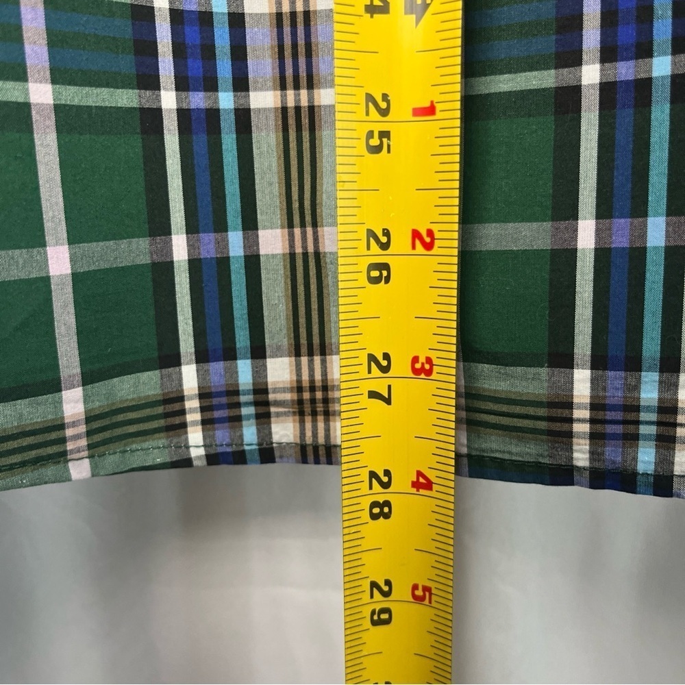 NWT! J. Crew Women’s Green Blue Plaid Button Shirt Sz2 Pocket Collared Cotton - Picture 11 of 14
